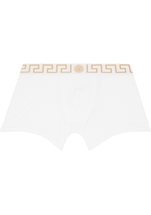 Versace White Cotton-Jersey Long Boxer Briefs