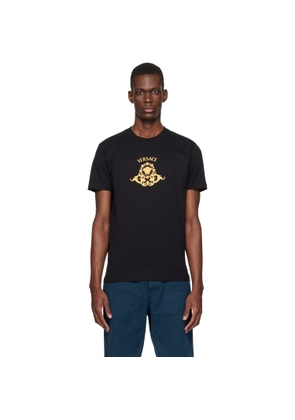 Versace Black Printed Cotton-Jersey Slim T-shirt