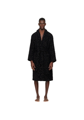 Versace Gray Barocco Bathrobe