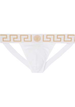 Versace White Cotton-Jersey Jockstrap