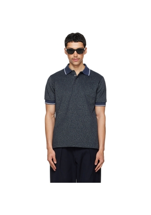 Paul Smith Navy Textured Pique Polo