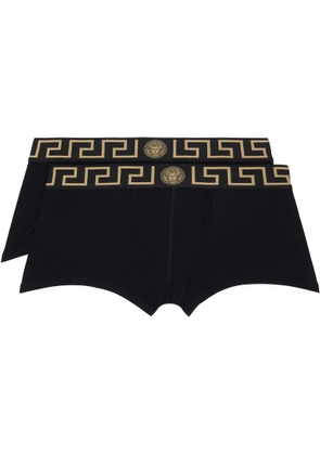 Versace Two-Pack Black Cotton-Jersey Boxer Briefs