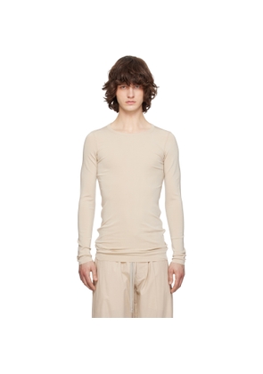 Rick Owens Beige Temple Rib LS T-shirt