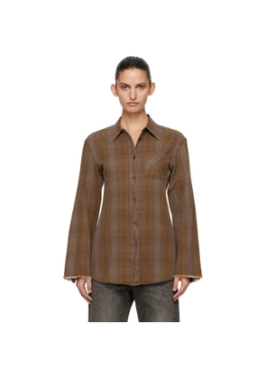 OUR LEGACY Brown Daisy Shirt