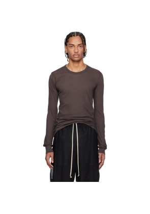 Rick Owens Brown Temple Basic LS T-shirt