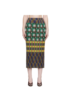 PLEATS PLEASE ISSEY MIYAKE Multicolor Harmony Maxi Skirt