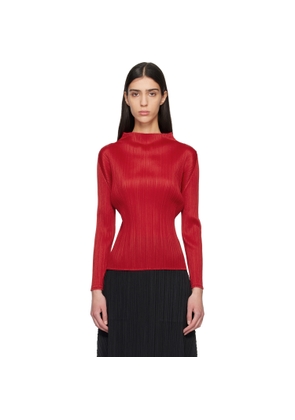PLEATS PLEASE ISSEY MIYAKE Red Monthly Colors November Top