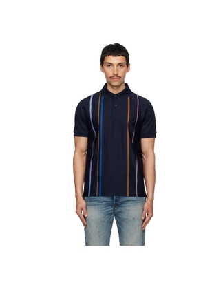 Paul Smith Navy Stripe Cotton Polo