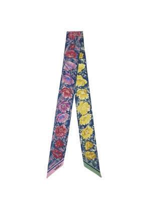 Valentino Garavani Navy Apres L'Hiver Poppies Bandeau Scarf