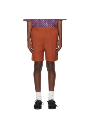 Dries Van Noten Orange Wool Shorts