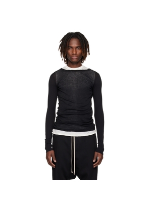 Rick Owens Black Temple Rib LS T-shirt
