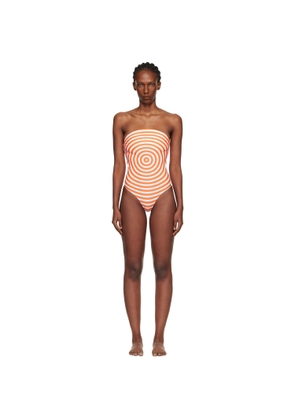 Jean Paul Gaultier White & Orange 'The Target' Bodysuit