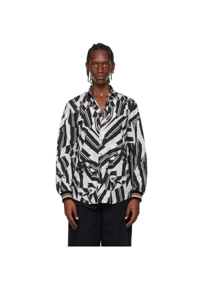 Dries Van Noten Black & White Poplin Shirt