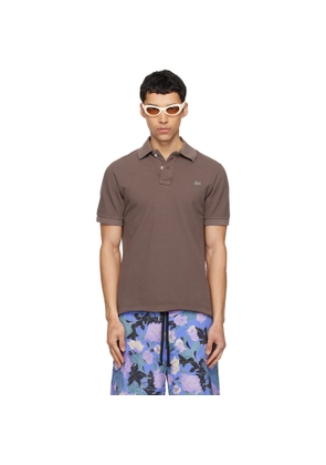 ERL Brown Logo Patch Polo