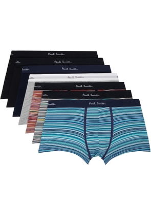 Paul Smith Seven-Pack Multicolor 'Signature Stripe' Organic Mixed Boxer Briefs