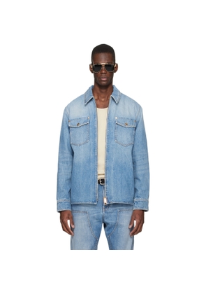 Versace Blue Denim Zip Overshirt