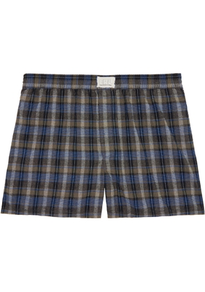 ERL Gray & Navy Plaid Boxer Shorts