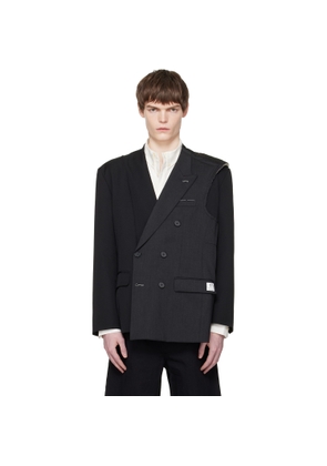 RE;CODE Black Jacket Patch Blazer