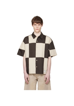 RE;CODE Brown & Off-White Checkerboard Shirt
