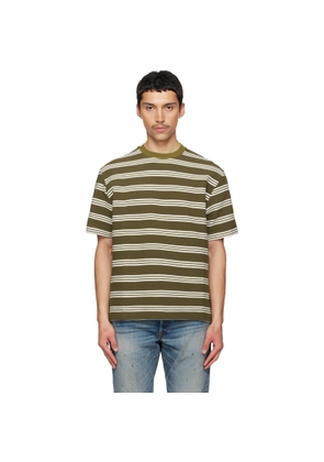 Paul Smith Khaki Textured Stripe T-shirt