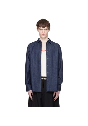 Dries Van Noten Navy Denim Shirt