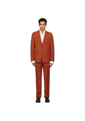 Dries Van Noten Orange Single-Breasted Suit