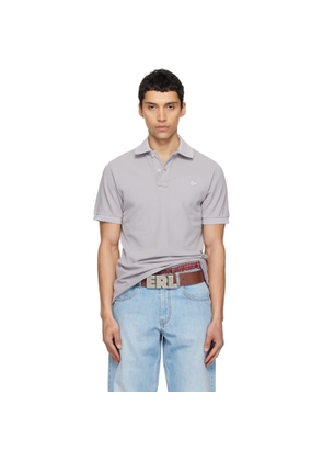 ERL Gray Logo Patch Polo