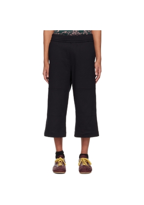 Dries Van Noten Black Loose Cotton Shorts