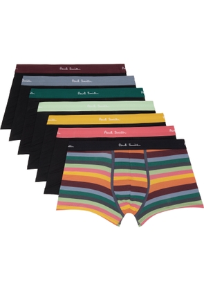 Paul Smith Seven-Pack Multicolor Organic 'Artist Stripe' Boxer Briefs