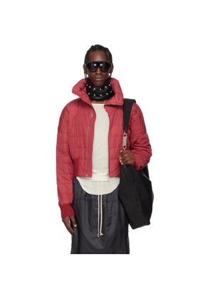 Rick Owens Moncler + Rick Owens Red Cropped Down Jacket