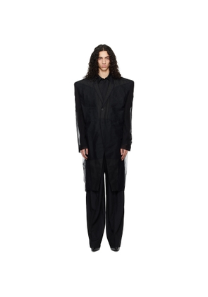 Rick Owens Black Temple Ricks Tatlin Coat