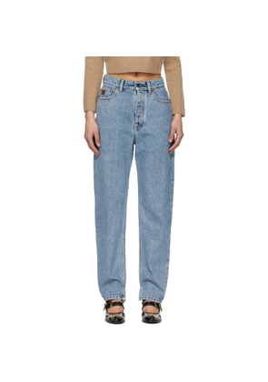 Chloé Blue High-Rise Tapered Jeans