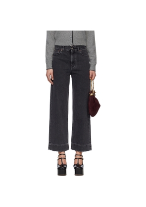 Chloé Black High-Rise Cropped Jeans