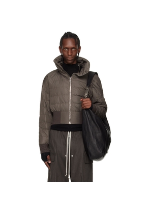 Rick Owens Moncler + Rick Owens Gray Cropped Down Jacket