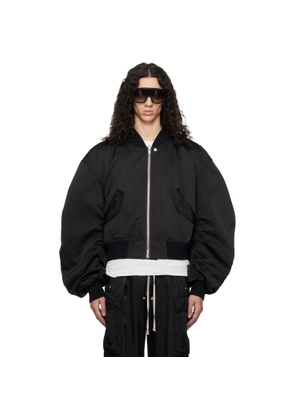Rick Owens Black Temple Secchia Flight Jacket