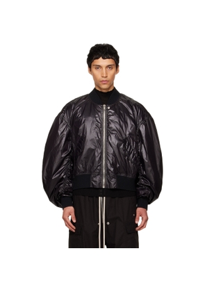 Rick Owens Black Temple Secchia Flight Bomber Jacket