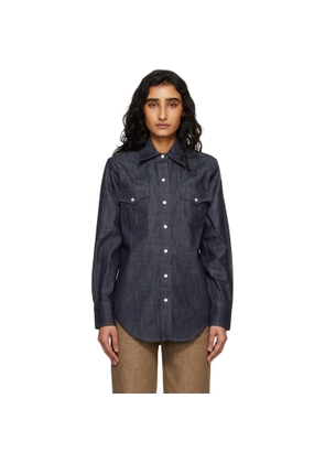 A.P.C. Navy Western Denim Shirt