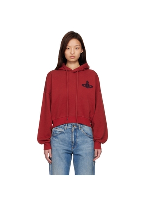 Vivienne Westwood Red Cropped Box Hoodie