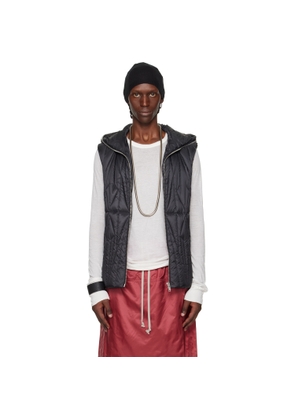 Rick Owens Moncler + Rick Owens Black Geocamo Ziplock Down Vest