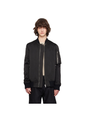 Rick Owens Black Temple Classic Flight Bomber Jacket