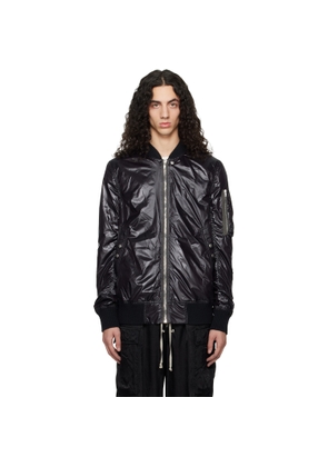 Rick Owens Black Temple Classic Flight Bomber Jacket