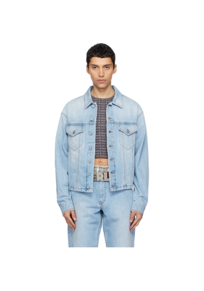 ERL Blue Woven Denim Jacket