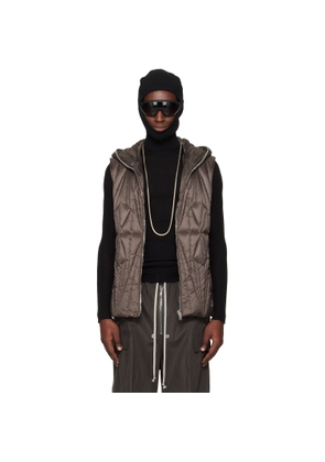 Rick Owens Moncler + Rick Owens Gray Geocamo Zip Vest