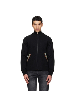 Paul Smith Navy 'Signature Stripe' Merino Wool Knitted Jacket