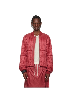 Rick Owens Moncler + Rick Owens Red Geocamo Flight Jacket