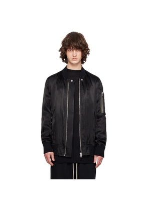 Rick Owens Black Temple Classic Flight Bomber Jacket