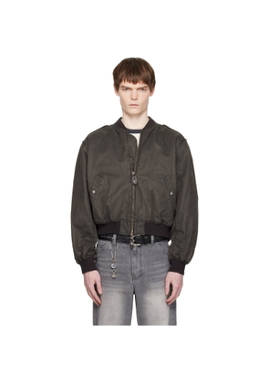 COOR Brown Stone Washed L2B Bomber Jacket