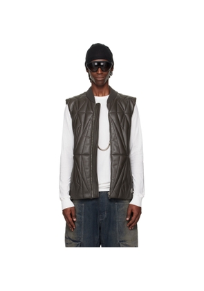 Rick Owens Moncler + Rick Owens Brown Geocamo Flight Vest