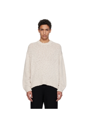 HOMME PLISSÉ ISSEY MIYAKE Beige Risotto Knit Sweater
