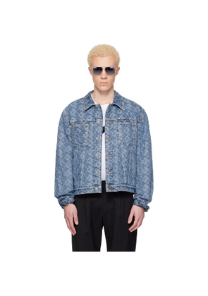 Lanvin Blue Lunar Year Jacquard Denim Jacket